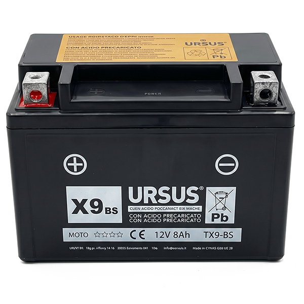 Ursus Batteria Moto YTX9 BS 12V 8AH - URSUS - Immagine 2